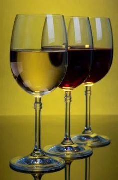 Glasses with wine Stock Photos