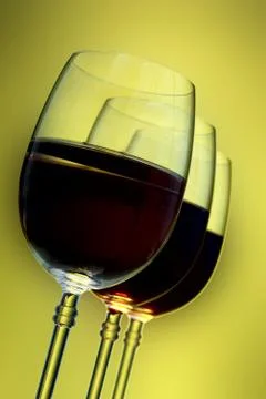 Glasses with wine Stock Photos