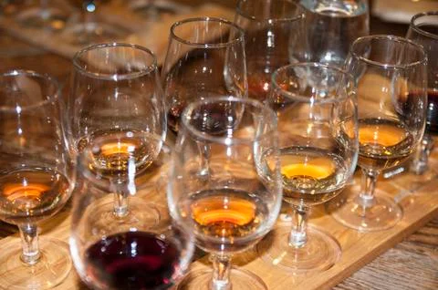 Glasses of wine Stock Photos