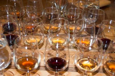 Glasses of wine Stock Photos