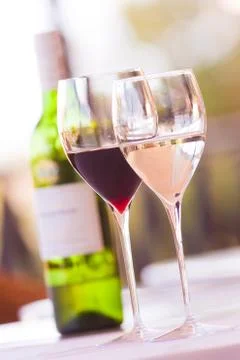 Glasses of wine Stock Photos