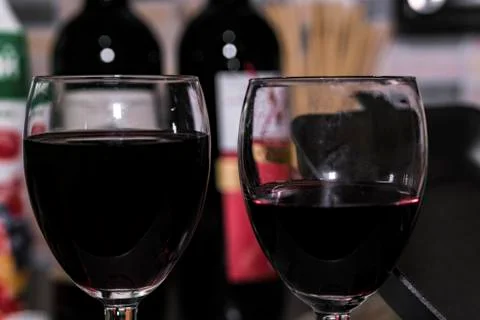 Glasses with wine. Stock Photos