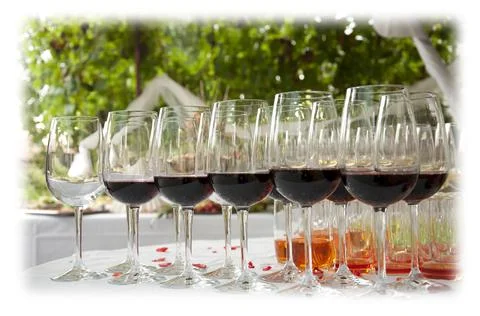 Glasses of wine Stock Photos