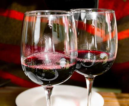 Glasses with wine Stock Photos