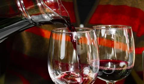 Glasses with wine Stock Photos