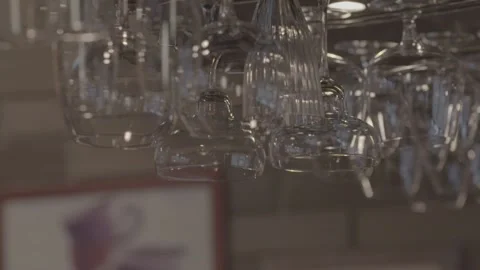 Glasses of wine in a restaurant Stock Footage 239375830