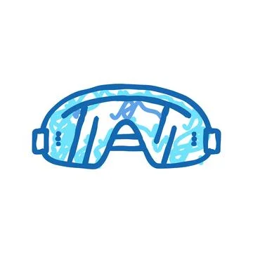 Glasses wingsuit tool icon doodle illustration Stock Illustration