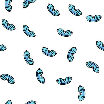 Glasses wingsuit tool vector seamless pattern Illustrazione stock