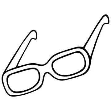 Glasses for working at a computer. Stockillustratie