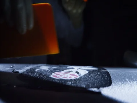 Glassing a surfboard Stock Footage 78305763