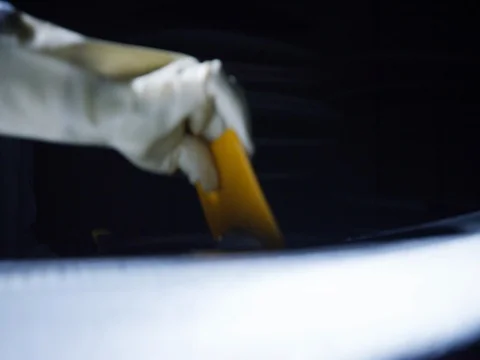 Glassing a Surfboard Stock Footage 78306161