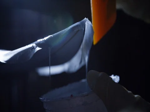 Glassing a surfboard Stock Footage 78307459