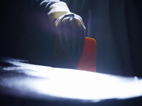 Glassing a surfboard Stock Footage 78309874