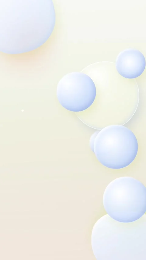 Glassmorphic Floating Spheres Vertical Motion Loop 스톡 동영상 346988692