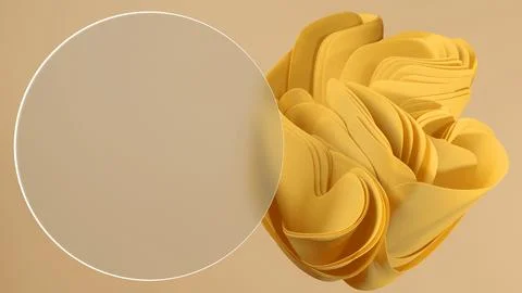 This glassmorphism 3D render showcases a matte glass panel against an abstrac Stock Illustration