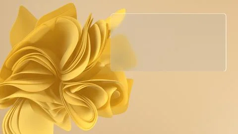 This glassmorphism 3D render showcases a matte glass panel against an abstrac Stock Illustration