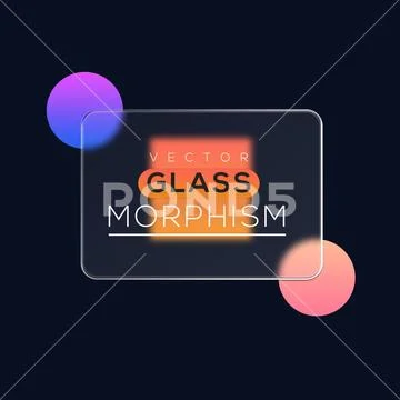 Glassmorphism App Interface Design with Gradient Blur Style PSD Template