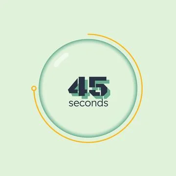 Glassmorphism blob circular countdown seconds Stock Illustration