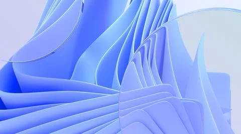 Glassmorphism circle discs on blue layered background 3d render. Glass morphism Ilustración de archivo
