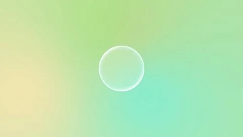 Glassmorphism circular button on soft green mint gradient background Illustrazione stock