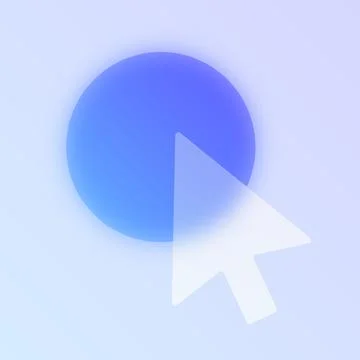 Glassmorphism click cursor icon 库存插图