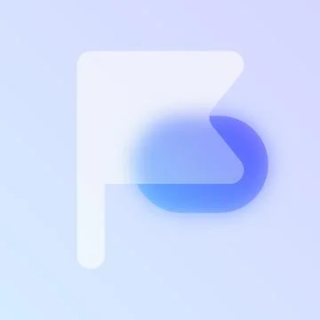 Glassmorphism flag icon Stock-Illustration