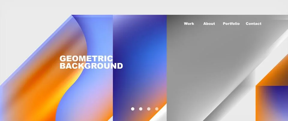 Glassmorphism geometric abstract background. Vector Illustration For Wallpaper 库存插图