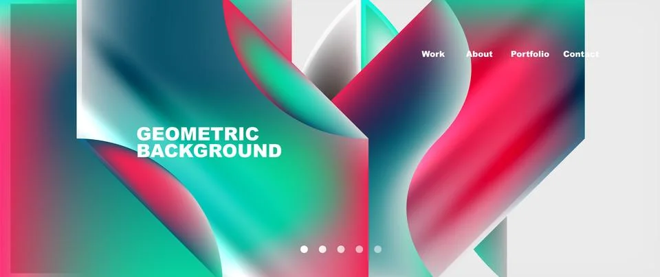 Glassmorphism geometric abstract background. Vector Illustration For Wallpaper 库存插图