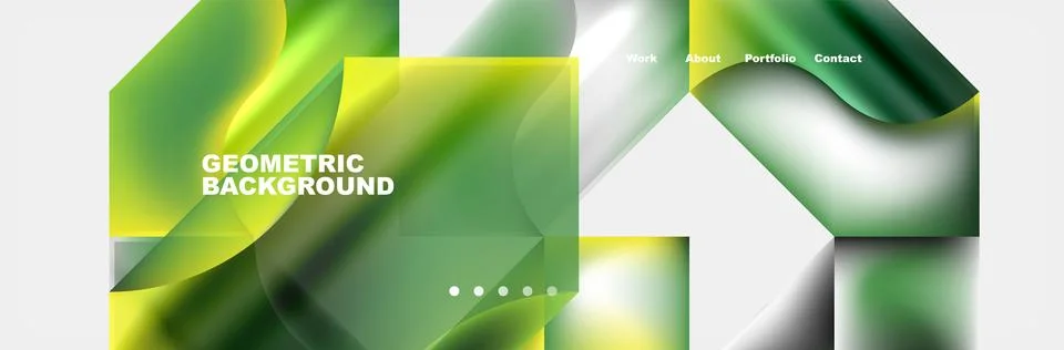 Glassmorphism geometric abstract background. Vector Illustration For Wallpaper Stock Illustration