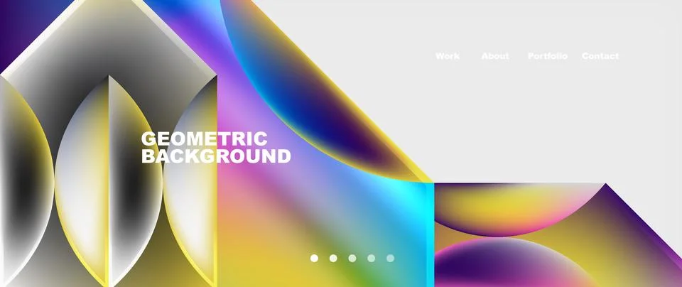 Glassmorphism geometric abstract background. Vector Illustration For Wallpaper Illustrazione stock