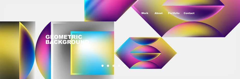 Glassmorphism geometric abstract background. Vector Illustration For Wallpaper Stockillustratie