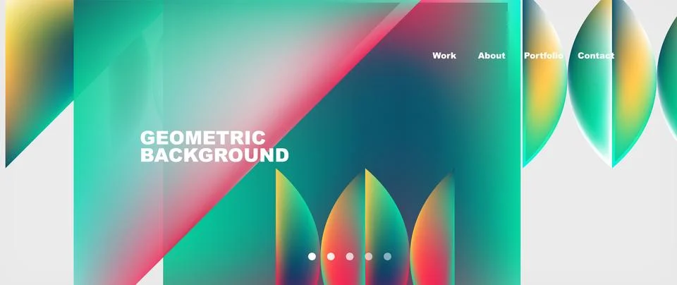 Glassmorphism geometric abstract background. Vector Illustration For Wallpaper Illustrazione stock
