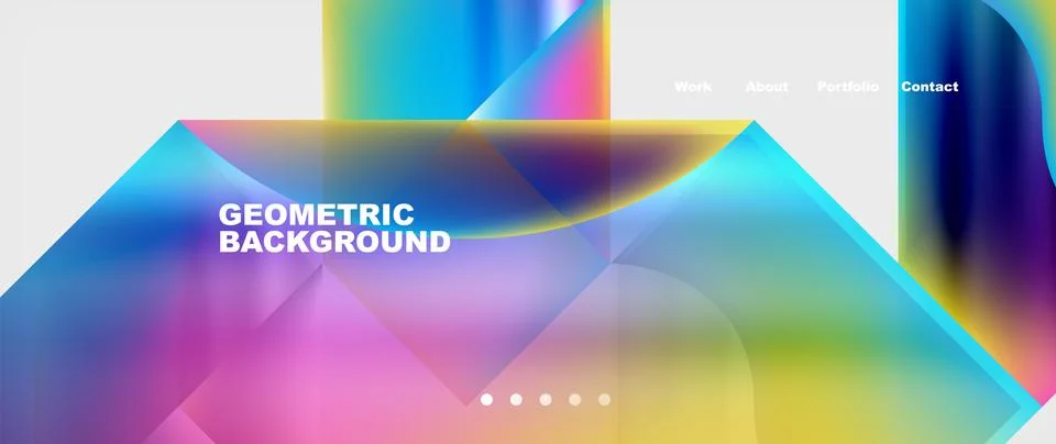 Glassmorphism geometric abstract background. Vector Illustration For Wallpaper Illustrazione stock