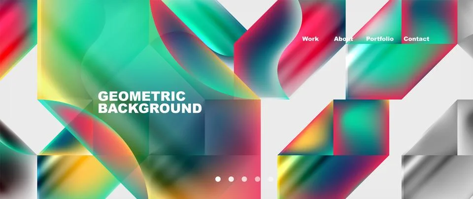Glassmorphism geometric abstract background. Vector Illustration For Wallpaper イラスト素材