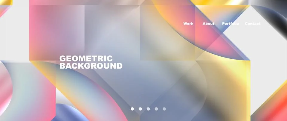 Glassmorphism geometric abstract background. Vector Illustration For Wallpaper Stock Illustration