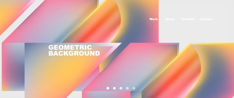 Glassmorphism geometric abstract background. Vector Illustration For Wallpaper 库存插图