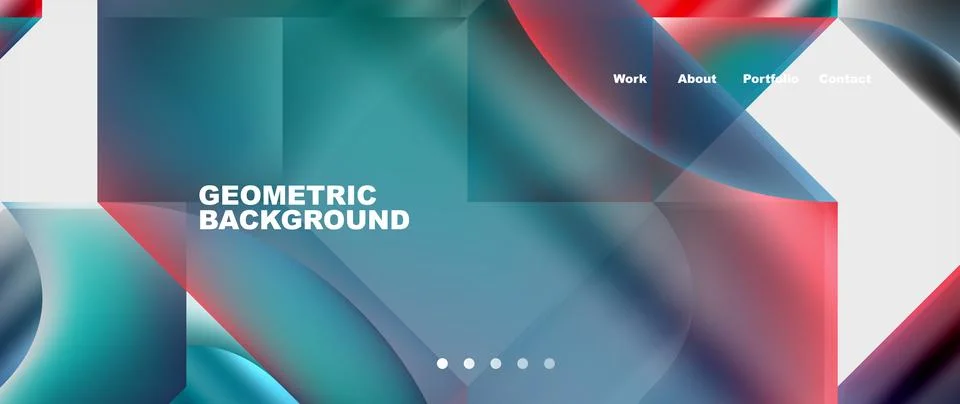 Glassmorphism geometric abstract background. Vector Illustration For Wallpaper 스톡 일러스트