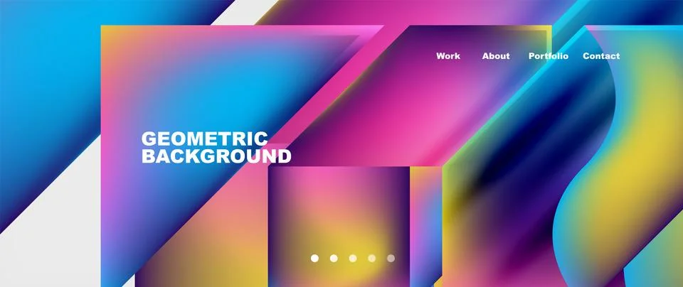 Glassmorphism geometric abstract background. Vector Illustration For Wallpaper Stock Illustration