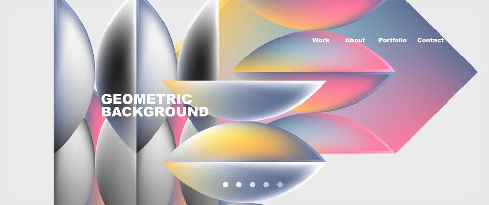 Glassmorphism geometric abstract background. Vector Illustration For Wallpaper Stock Illustration