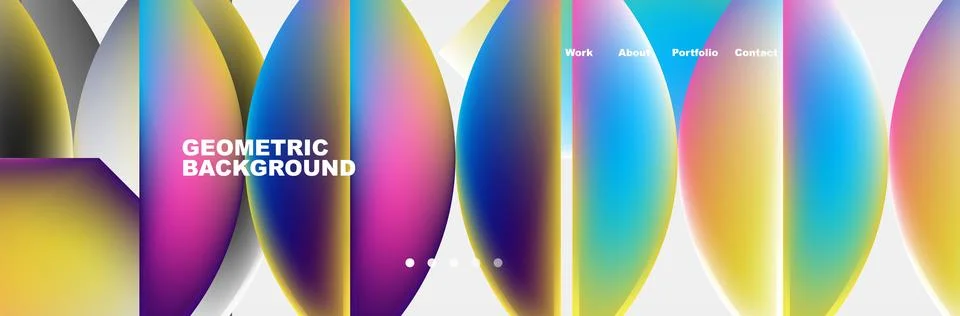 Glassmorphism geometric abstract background. Vector Illustration For Wallpaper Illustrazione stock