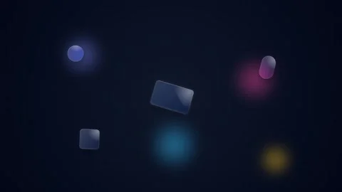 Glassmorphism Gradient Shape Loop - Modern Dark UI Motion Background 스톡 동영상 341567963