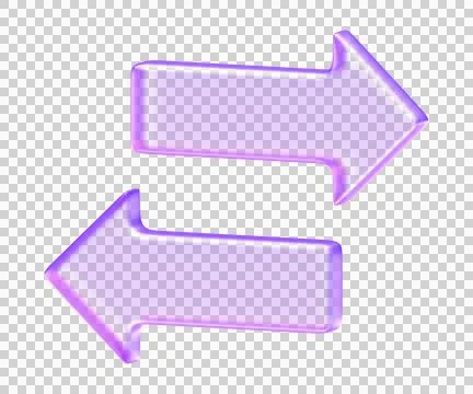 Glassmorphism horizontal arrows for data exchange and transaction flow, Min.. Stock Illustration