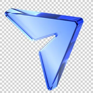Glassmorphism paper plane send arrow icon in isometric view featuring trans.. Stock Illustration