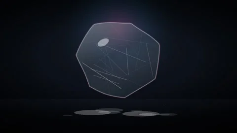 Glassmorphism Shape Morph Loop - Dark Modern Design Backdrop Video stock 341955718