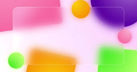 Glassmorphism Shapes Animation Stock Footage 168083424
