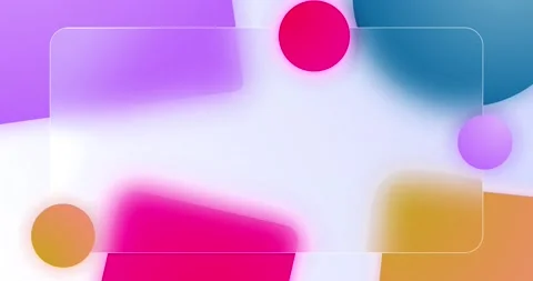 Glassmorphism Shapes Animation Stock Footage 168083663