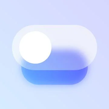 Glassmorphism toggle switch icon Stock Illustration