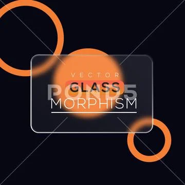 Glassmorphism UI Design Template with Modern Frosted Glass Effect Modello PSD