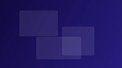 Glassmorphism UI elements floating on dark blue background Stock Footage 346234915