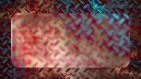 Glassmorphism UI Frame Animation with Chrome Metal Texture Background Stock-Footage 334936773